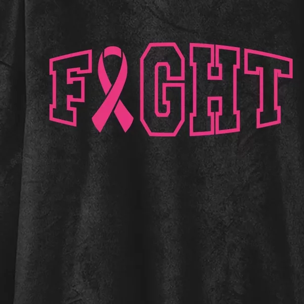 Fight Breast Cancer Logo Hooded Wearable Blanket