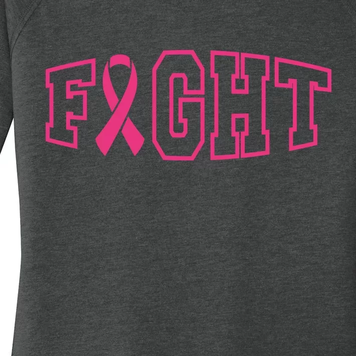 Fight Breast Cancer Logo Women's Perfect Tri Tunic Long Sleeve Shirt