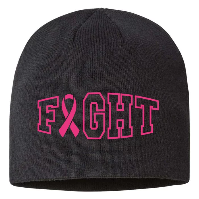 Fight Breast Cancer Logo 8 1/2in Sustainable Knit Beanie