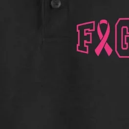 Fight Breast Cancer Logo Dry Zone Grid Performance Polo