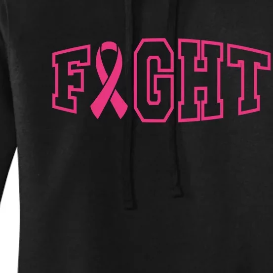 Fight Breast Cancer Logo Women's Pullover Hoodie