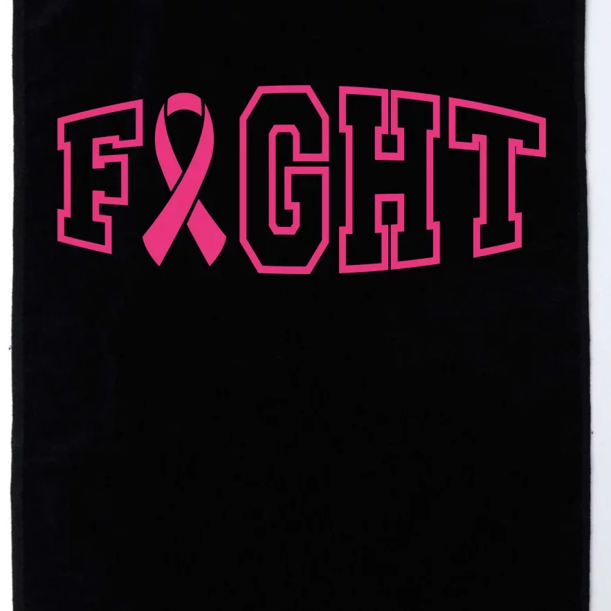 Fight Breast Cancer Logo Platinum Collection Golf Towel