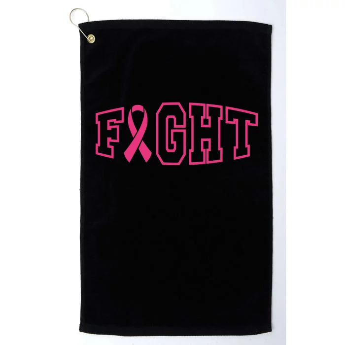 Fight Breast Cancer Logo Platinum Collection Golf Towel