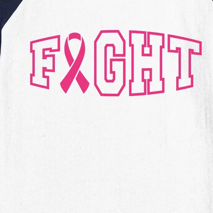 Fight Breast Cancer Logo Baseball Sleeve Shirt