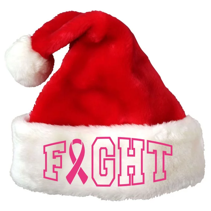 Fight Breast Cancer Logo Premium Christmas Santa Hat