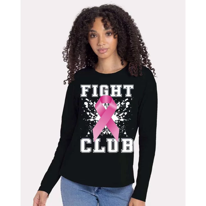 Fight Club Breast Cancer Womens Cotton Relaxed Long Sleeve T-Shirt