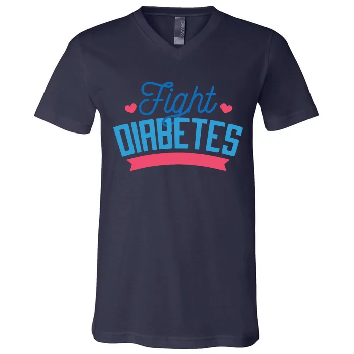 Fight Diabetes V-Neck T-Shirt