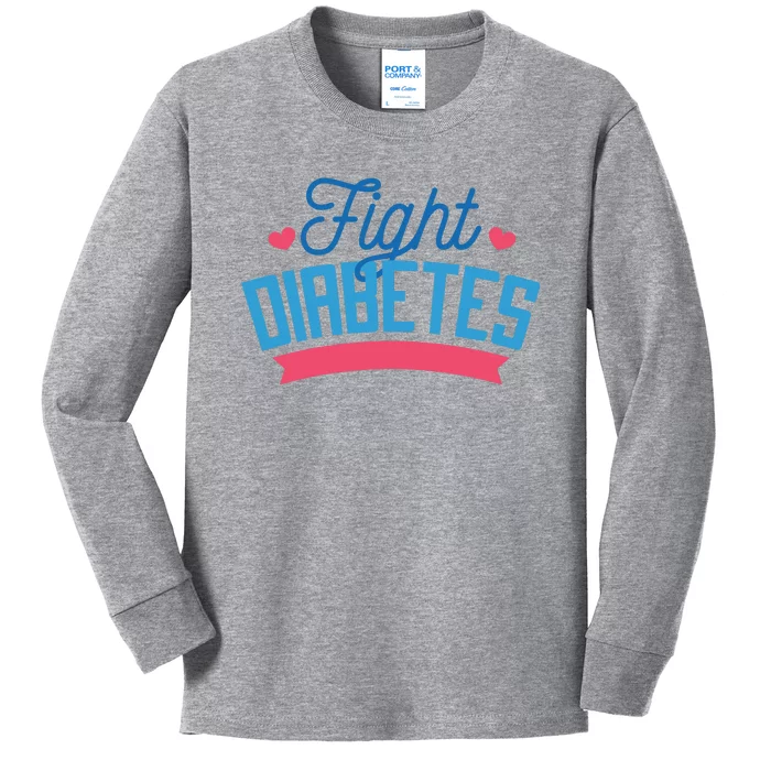 Fight Diabetes Kids Long Sleeve Shirt