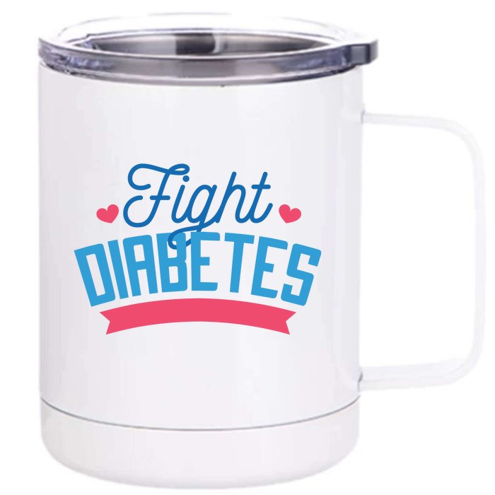 Fight Diabetes Front & Back 12oz Stainless Steel Tumbler Cup