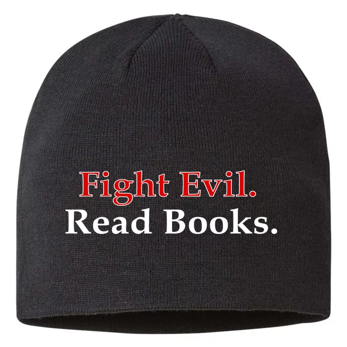 Fight Evil Read Books 8 1/2in Sustainable Knit Beanie