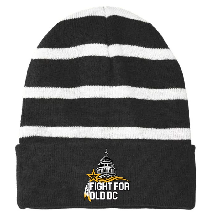 Fight For Old DC Striped Beanie with Solid Band