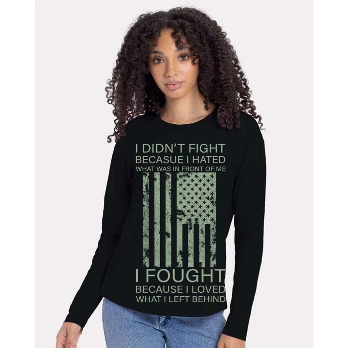 Fight For Your Loved Ones Veteran Womens Cotton Relaxed Long Sleeve T-Shirt