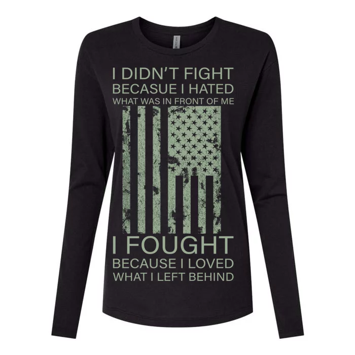 Fight For Your Loved Ones Veteran Womens Cotton Relaxed Long Sleeve T-Shirt