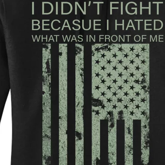 Fight For Your Loved Ones Veteran Women's Pullover Hoodie