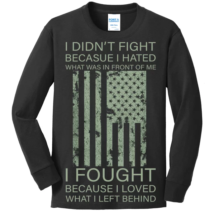 Fight For Your Loved Ones Veteran Kids Long Sleeve Shirt