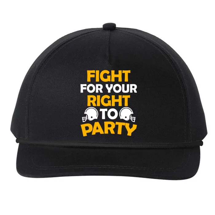 Fight For Your Right To Party KC Football Snapback Five-Panel Rope Hat