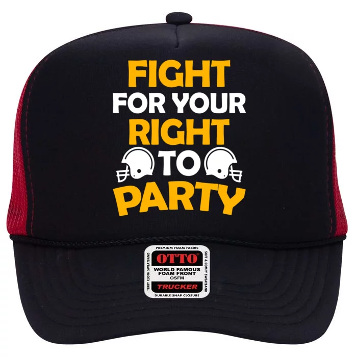 Fight For Your Right To Party KC Football High Crown Mesh Trucker Hat