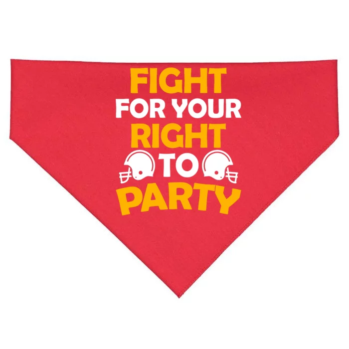 Fight For Your Right To Party KC Football USA-Made Doggie Bandana