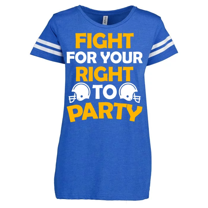 Fight For Your Right To Party KC Football Enza Ladies Jersey Football T-Shirt