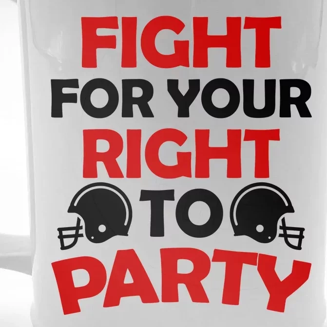 Fight For Your Right To Party KC Football Front & Back Beer Stein