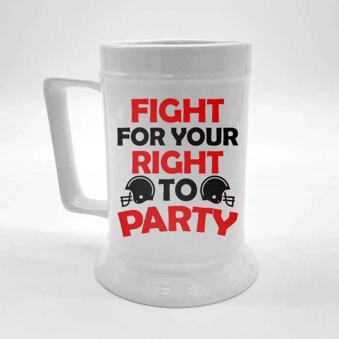 Fight For Your Right To Party KC Football Front & Back Beer Stein