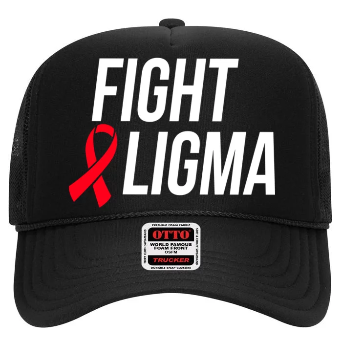 Fight Ligma Funny Meme High Crown Mesh Trucker Hat