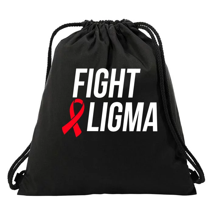 Fight Ligma Funny Meme Drawstring Bag