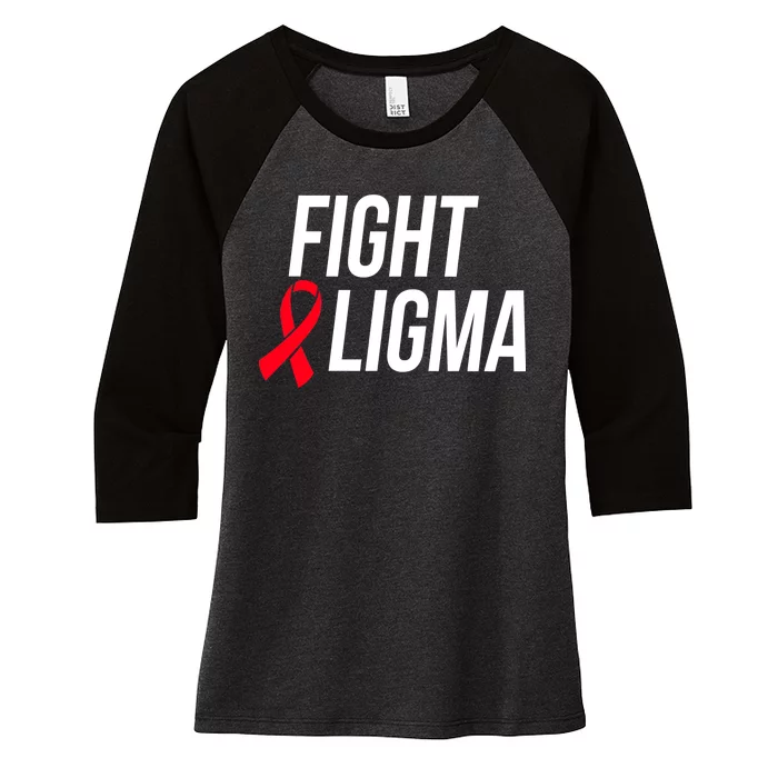 Fight Ligma Funny Meme Women's Tri-Blend 3/4-Sleeve Raglan Shirt