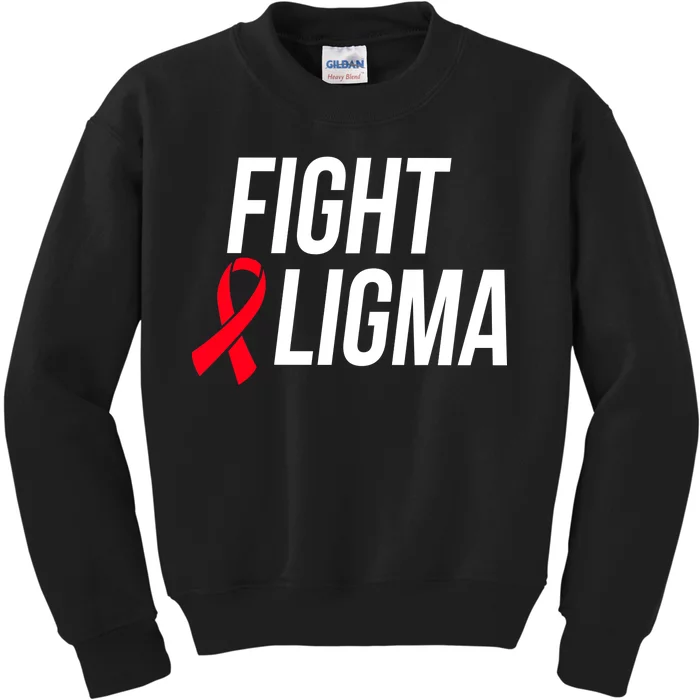 Fight Ligma Funny Meme Kids Sweatshirt