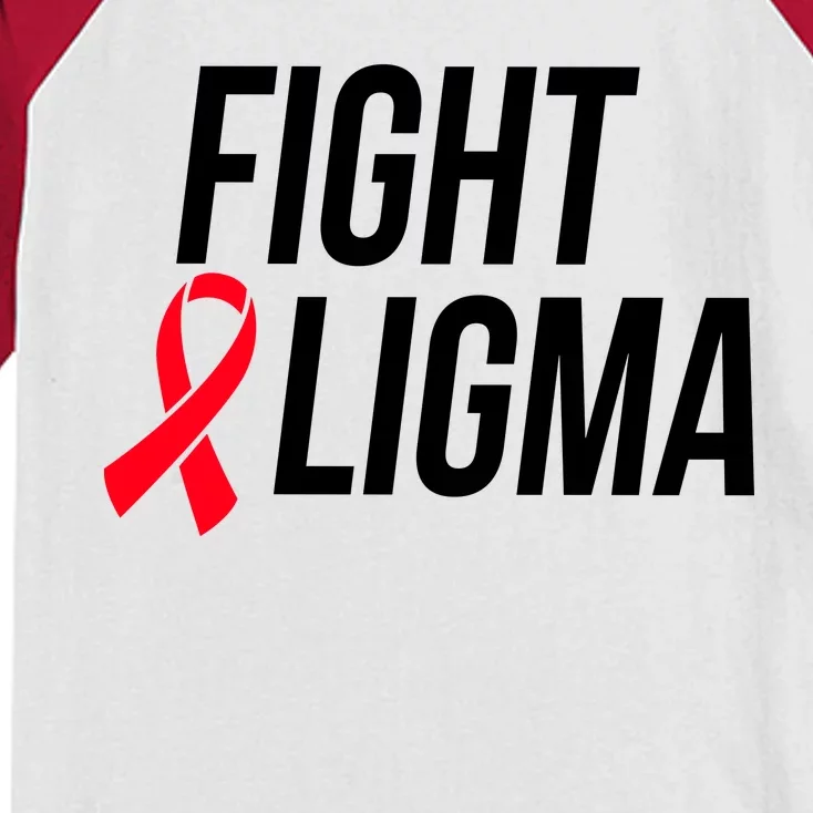 Fight Ligma Funny Meme Kids Colorblock Raglan Jersey