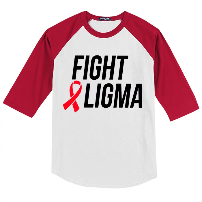 Fight Ligma Funny Meme Kids Colorblock Raglan Jersey