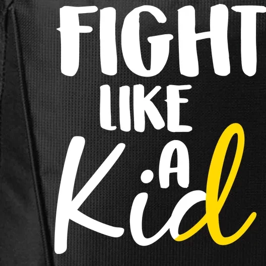 Fight Like A Kid Childhood Cancer Gold Ribbon City Backpack