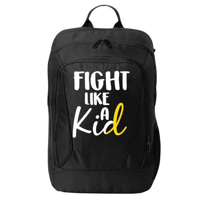 Fight Like A Kid Childhood Cancer Gold Ribbon City Backpack