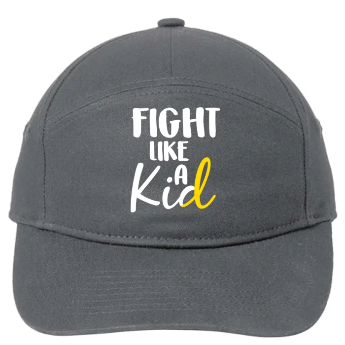 Fight Like A Kid Childhood Cancer Gold Ribbon 7-Panel Snapback Hat