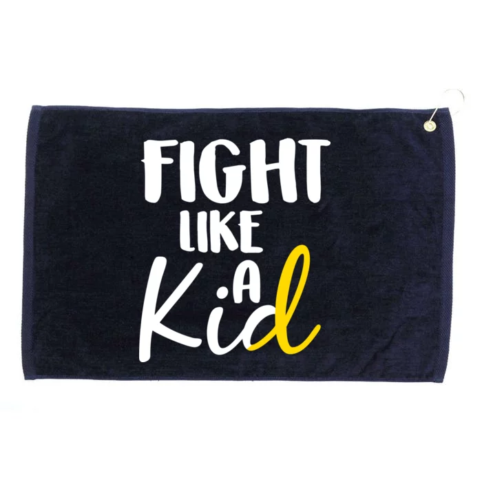 Fight Like A Kid Childhood Cancer Gold Ribbon Grommeted Golf Towel