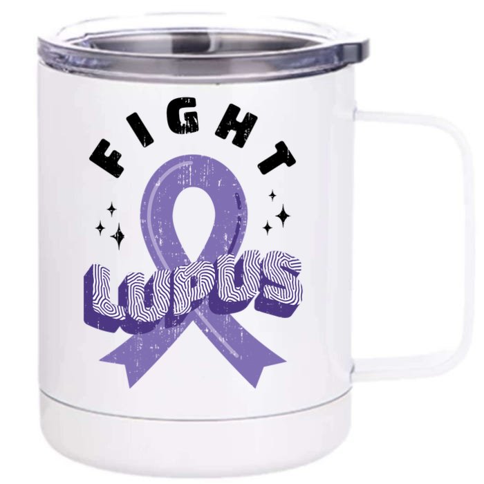 Fight Lupus Front & Back 12oz Stainless Steel Tumbler Cup