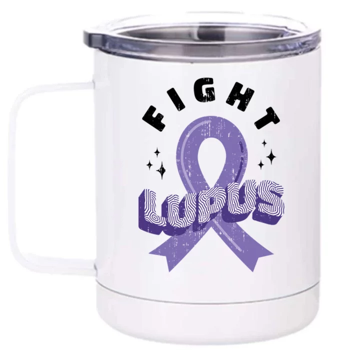 Fight Lupus Front & Back 12oz Stainless Steel Tumbler Cup