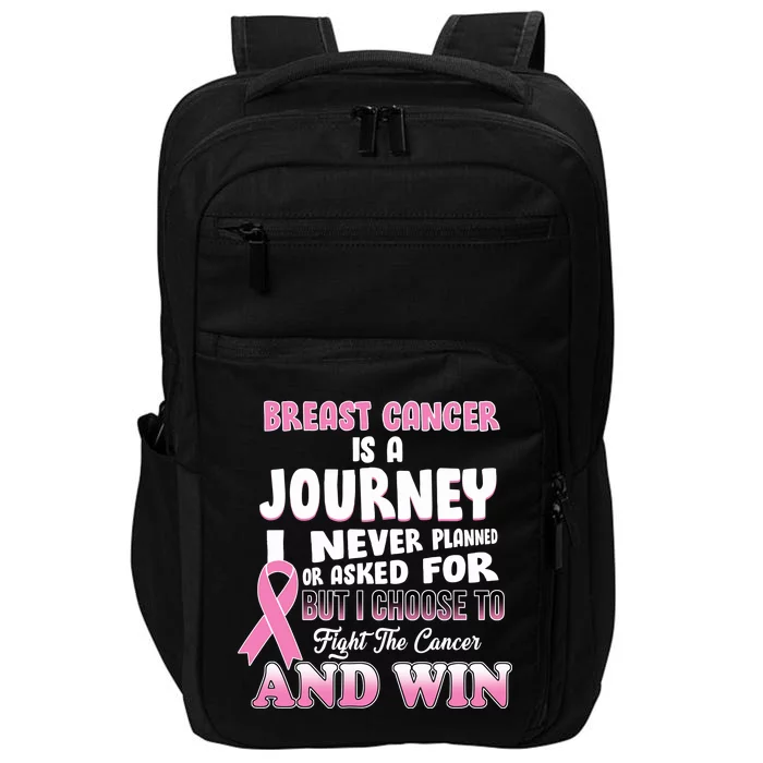 Fight The Journey And Win Breast Cancer Impact Tech Backpack