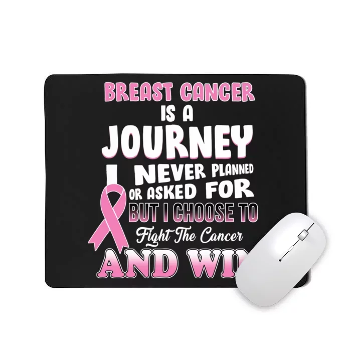 Fight The Journey And Win Breast Cancer Mousepad