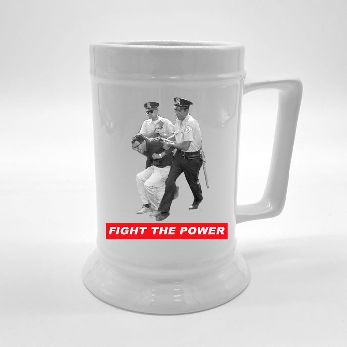 Fight The Power Bernie Arrested Front & Back Beer Stein