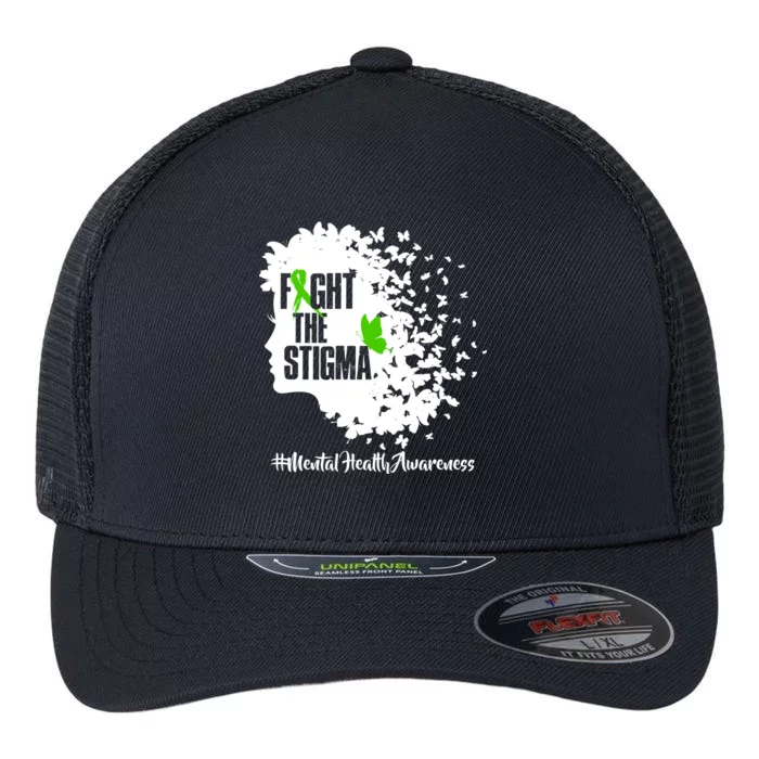 Fight The Stigma Butterflies Mental Health Flexfit Unipanel Trucker Cap