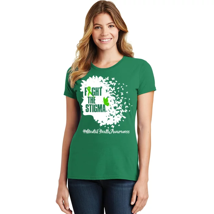 Fight The Stigma Butterflies Mental Health Women's T-Shirt