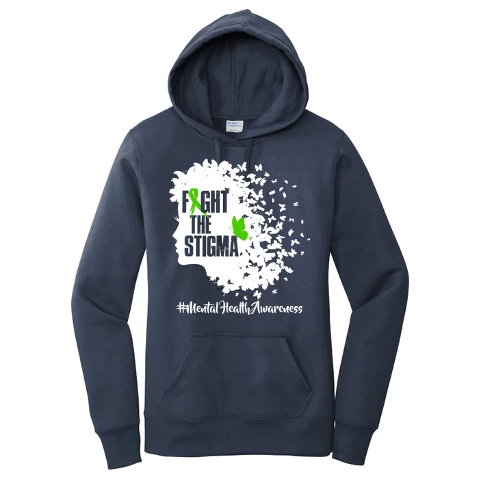 Fight The Stigma Butterflies Mental Health Women's Pullover Hoodie