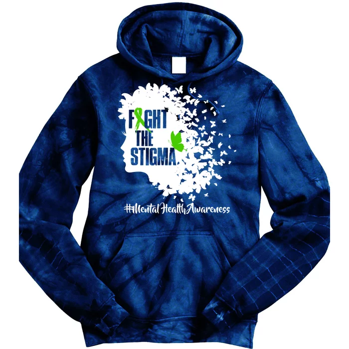 Fight The Stigma Butterflies Mental Health Tie Dye Hoodie