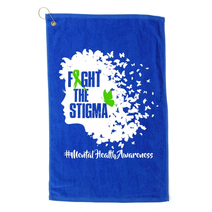 Fight The Stigma Butterflies Mental Health Platinum Collection Golf Towel