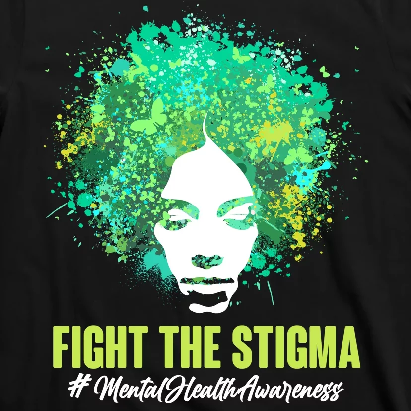 Fight The Stigma Mental Health Awareness Butterflies T-Shirt