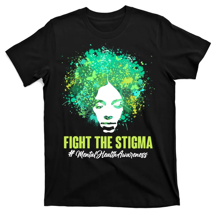 Fight The Stigma Mental Health Awareness Butterflies T-Shirt