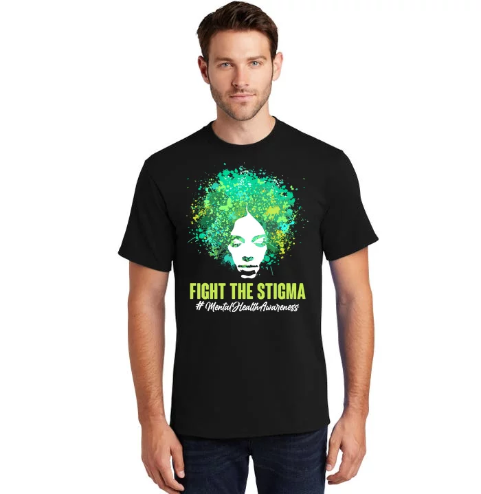 Fight The Stigma Mental Health Awareness Butterflies Tall T-Shirt