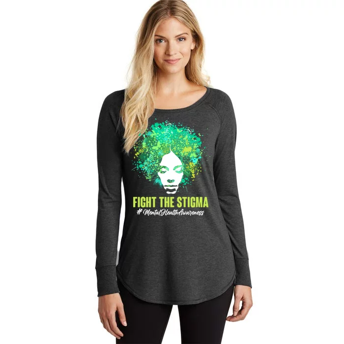 Fight The Stigma Mental Health Awareness Butterflies Women's Perfect Tri Tunic Long Sleeve Shirt