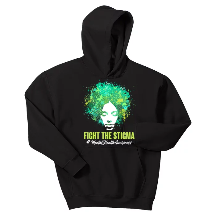 Fight The Stigma Mental Health Awareness Butterflies Kids Hoodie